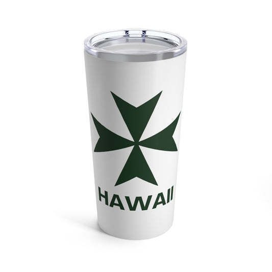 Hawaii cadre of The Military & Hospitaller Tumbler 20oz - Green Cross - O'ahu Surf Company