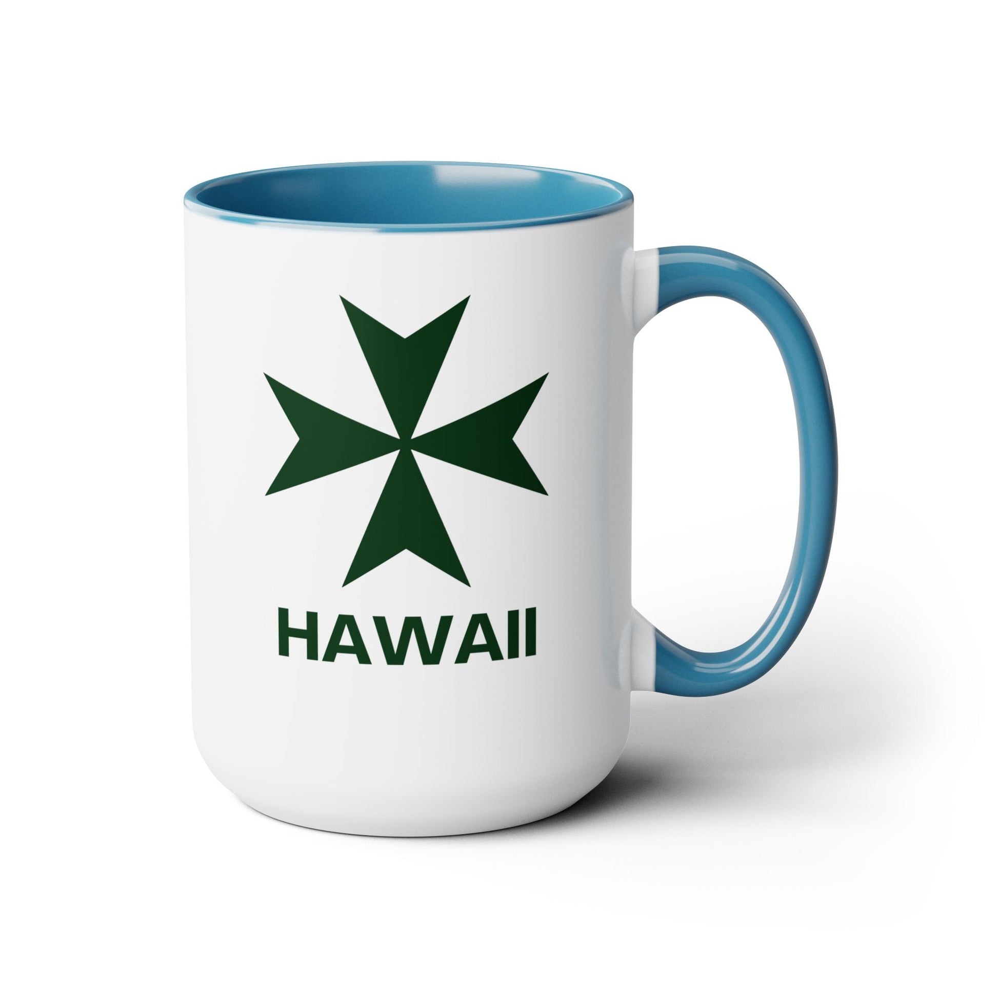 Hawaii cadre of The Military & Hospitaller Two - Tone Coffee Mug - Green Cross - O'ahu Surf Company