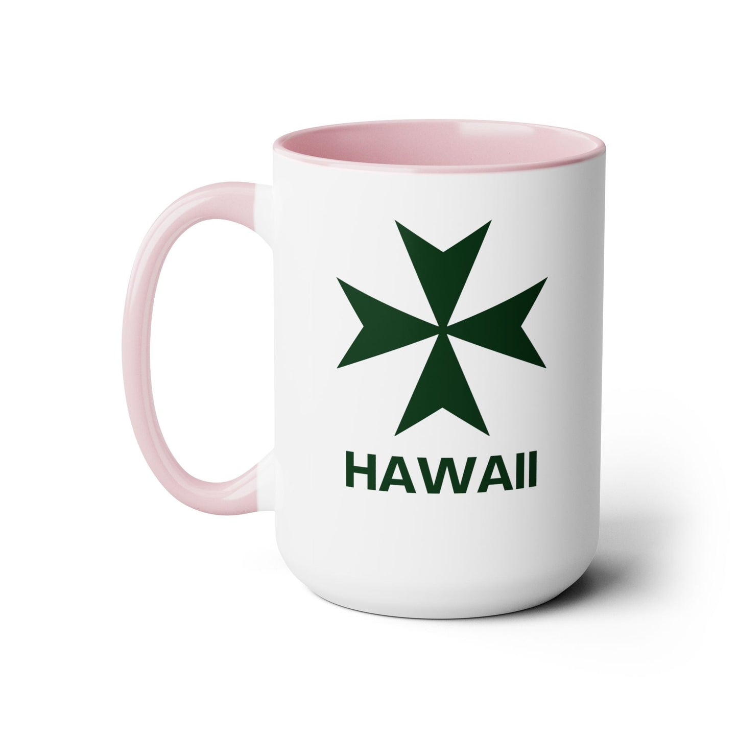 Hawaii cadre of The Military & Hospitaller Two - Tone Coffee Mug - Green Cross - O'ahu Surf Company