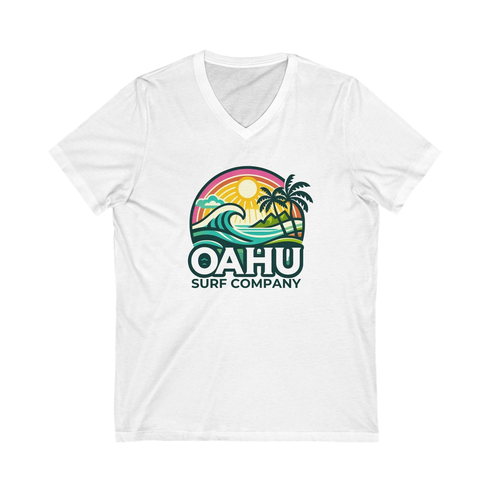 Hawaii Golden Sky Tropical V - Neck T-Shirt - O'ahu Surf Company