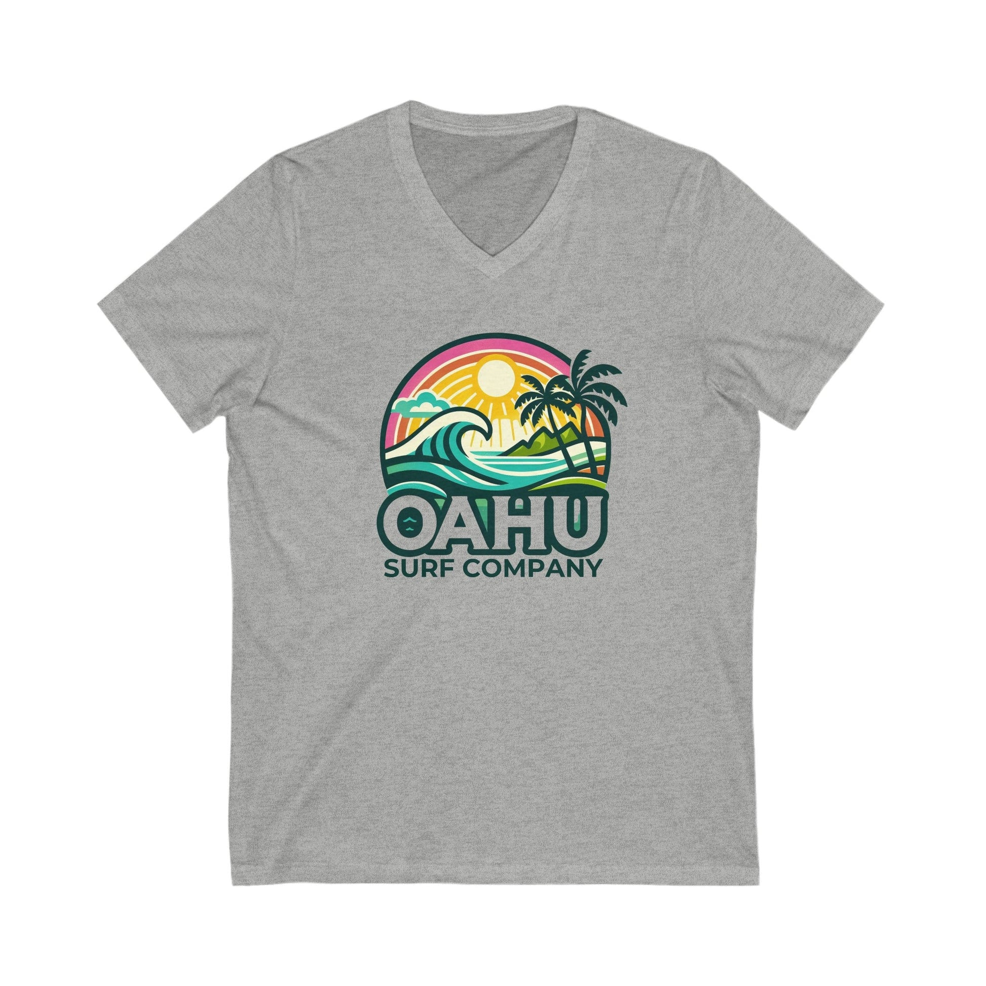 Hawaii Golden Sky Tropical V - Neck T-Shirt - O'ahu Surf Company