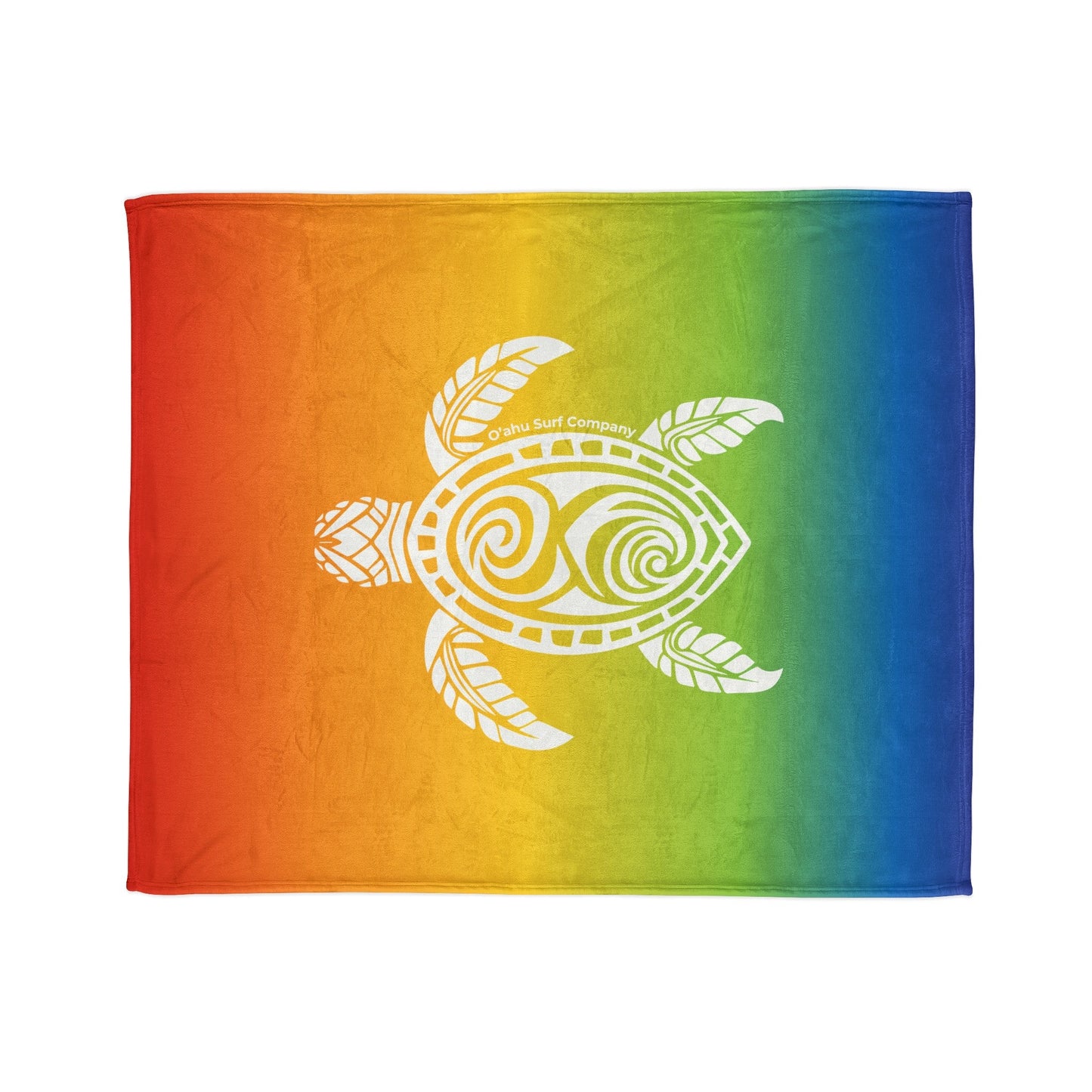 Hawaii Honu Green Sea Turtle Throw Blanket - Rainbow - O'ahu Surf Company