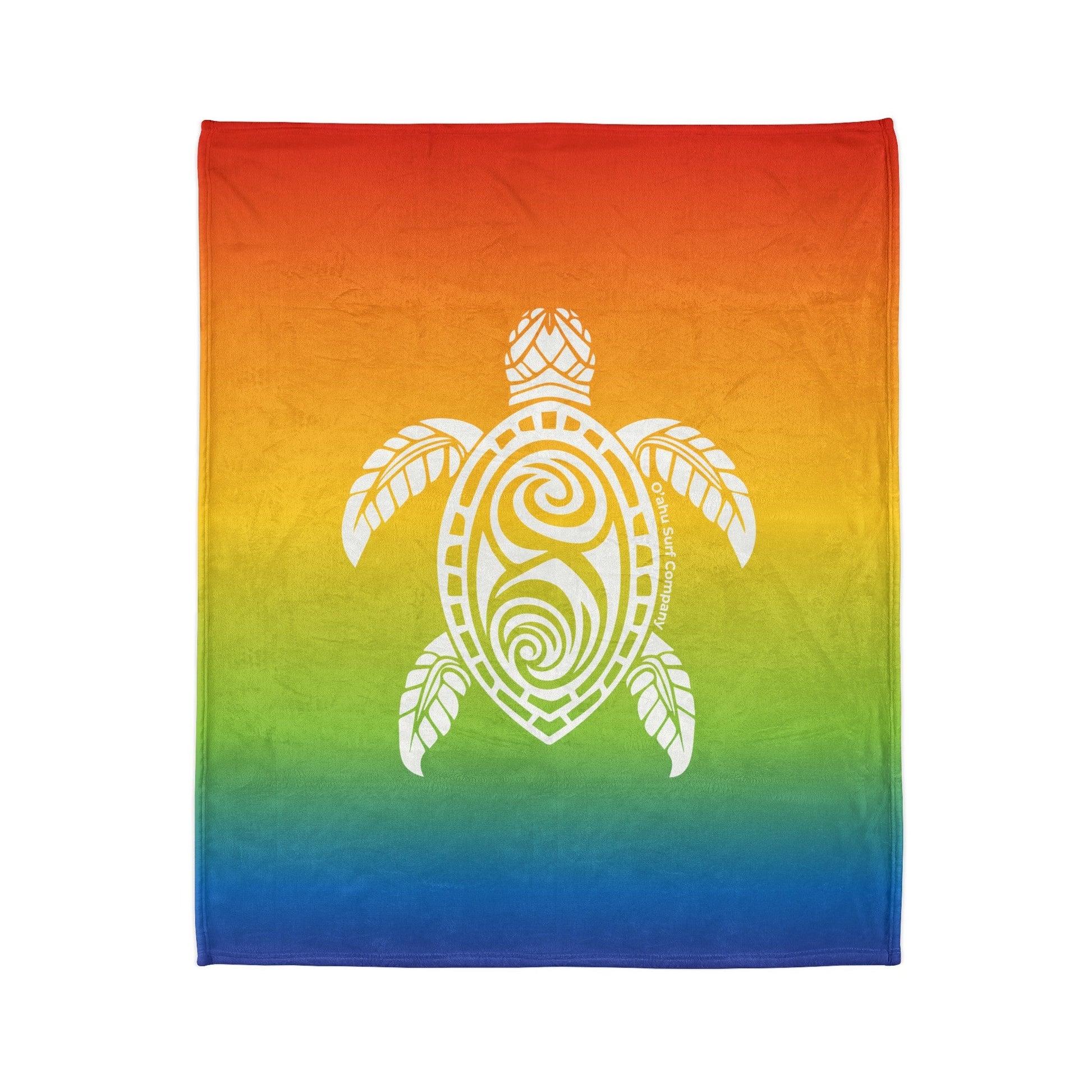 Hawaii Honu Green Sea Turtle Throw Blanket - Rainbow - O'ahu Surf Company