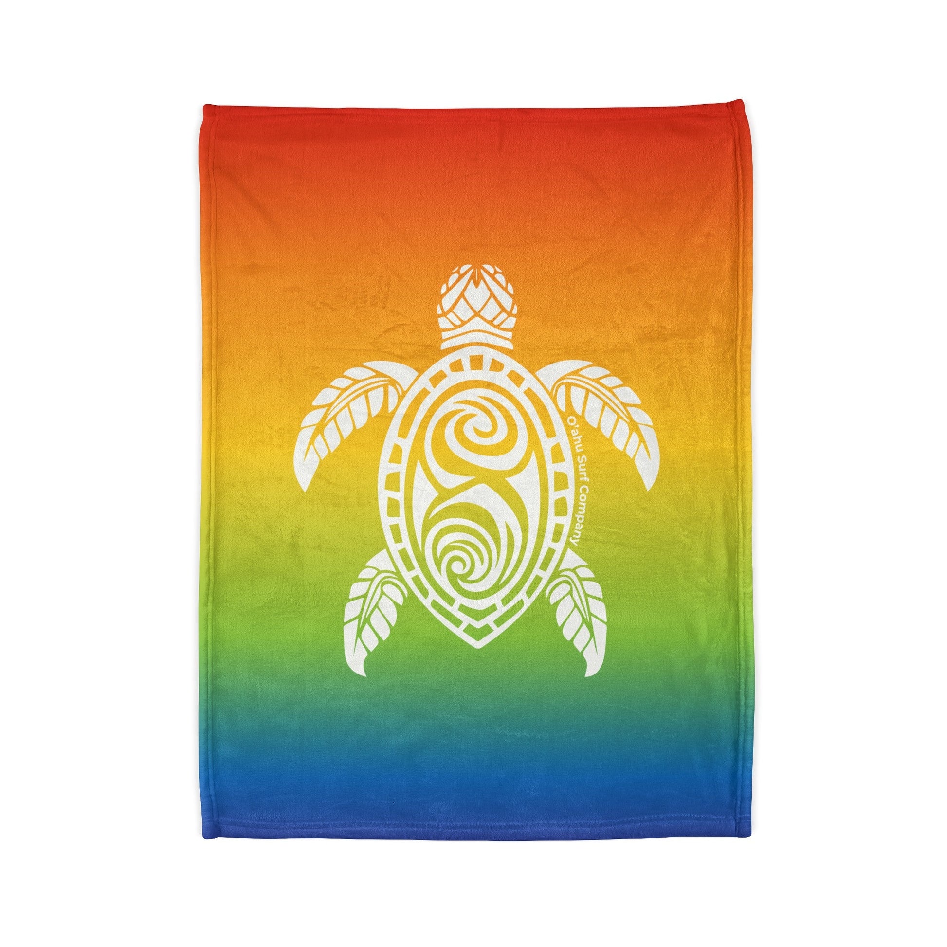 Hawaii Honu Green Sea Turtle Throw Blanket - Rainbow - O'ahu Surf Company