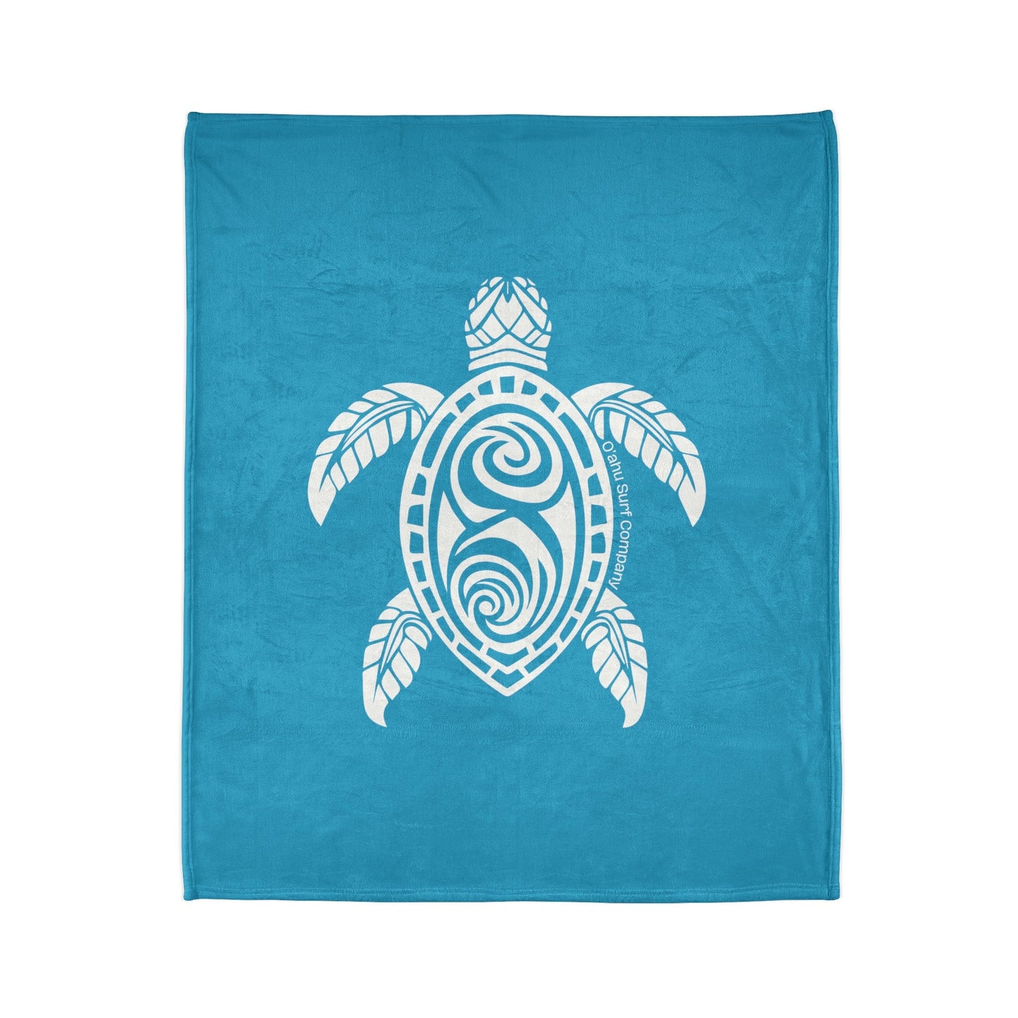 Hawaii Honu Green Sea Turtle Throw Blanket - Turquoise - O'ahu Surf Company