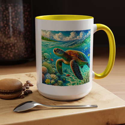 Hawaii Sea Turtle Mug 15oz - O'ahu Surf Company