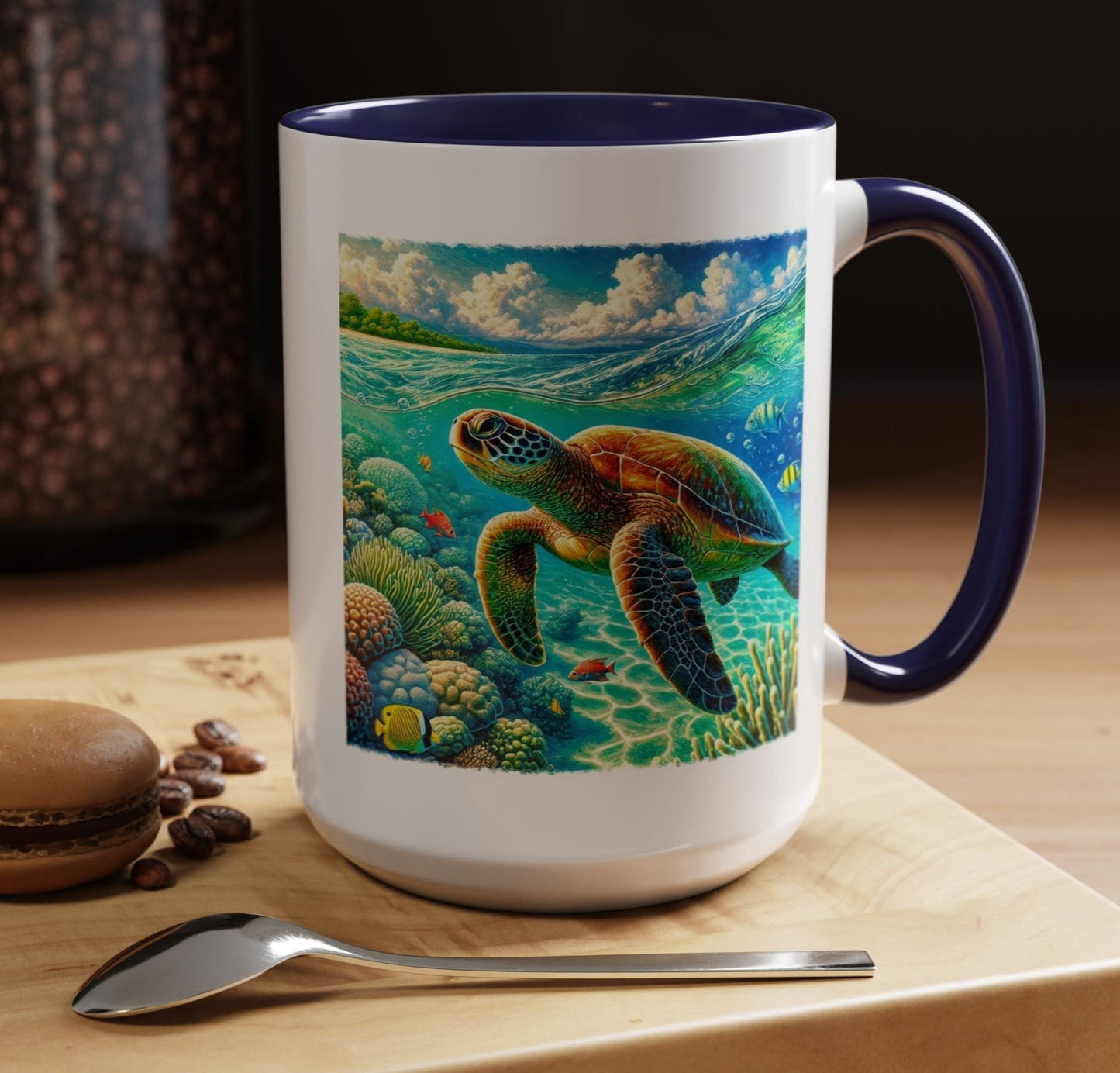 Hawaii Sea Turtle Mug 15oz - O'ahu Surf Company