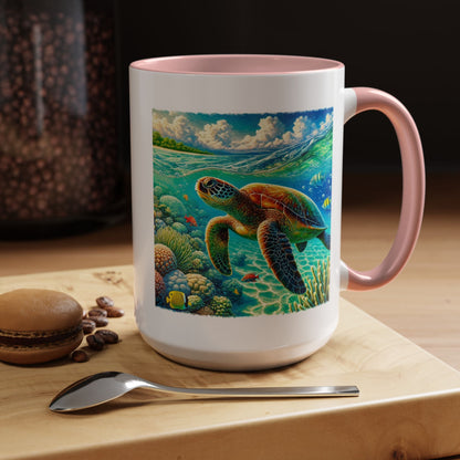 Hawaii Sea Turtle Mug 15oz - O'ahu Surf Company