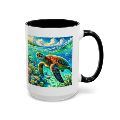 Hawaii Sea Turtle Mug 15oz - O'ahu Surf Company