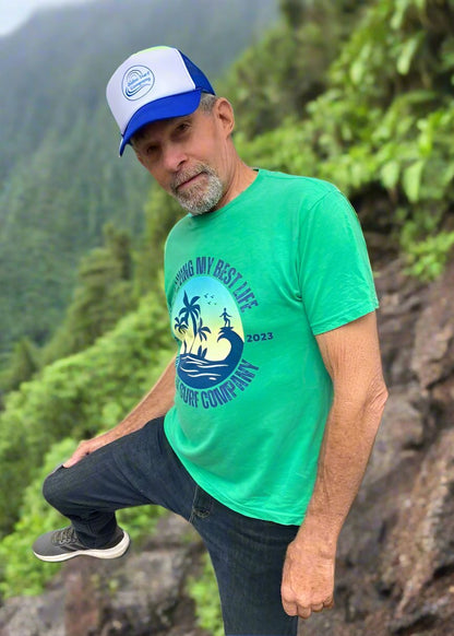 Hawaii Surf Shirt Living My Best Life Island T-shirt - O'ahu Surf Company