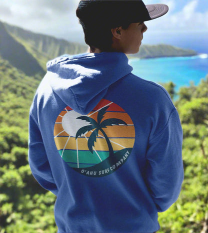 Hawaiian Island Rainbow Colors Hoodie Sweatshirt - O'ahu Surf Company