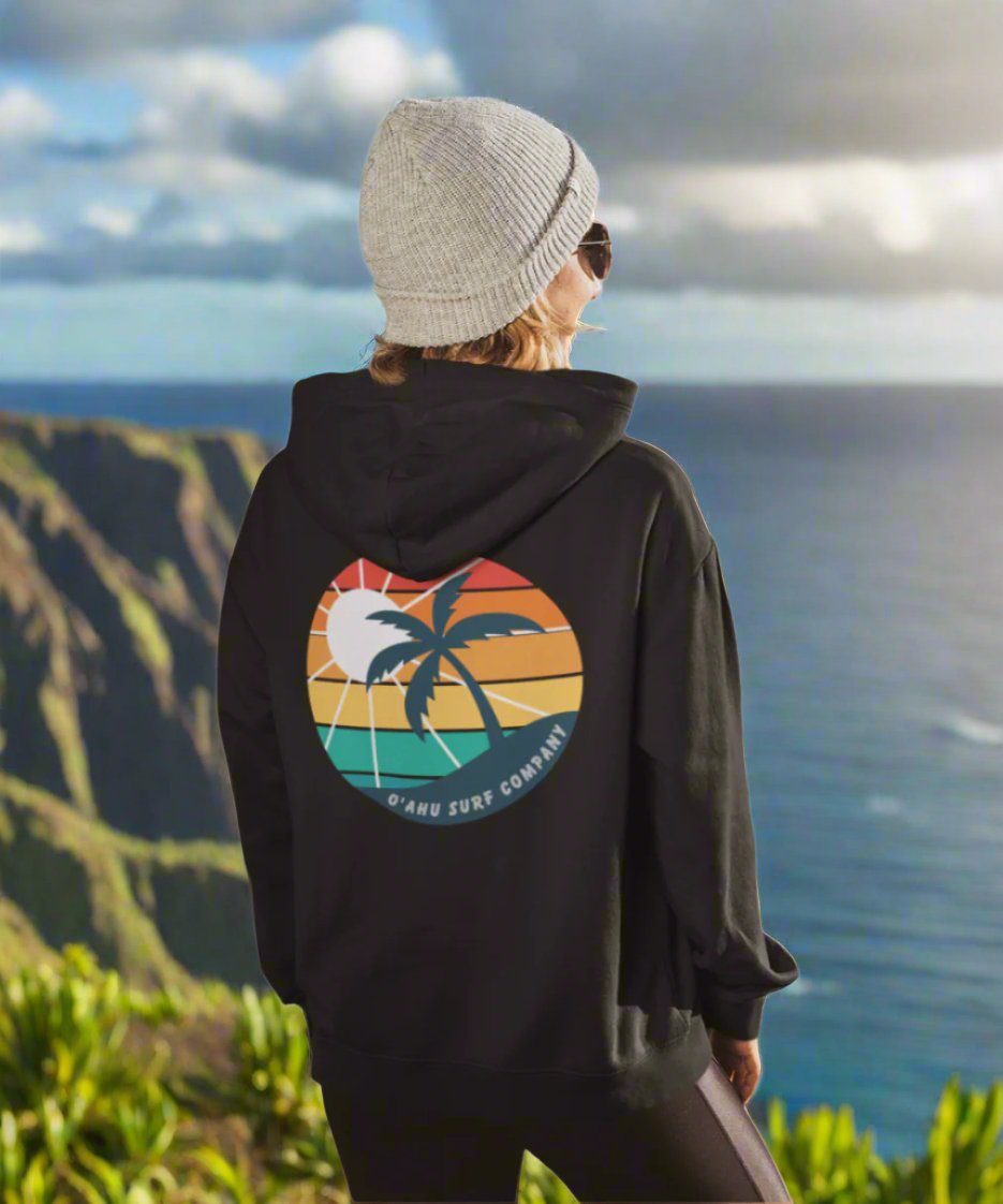 Hawaiian Island Rainbow Colors Hoodie Sweatshirt - O'ahu Surf Company