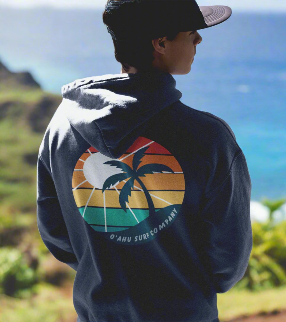 Hawaiian Island Rainbow Colors Hoodie Sweatshirt - O'ahu Surf Company