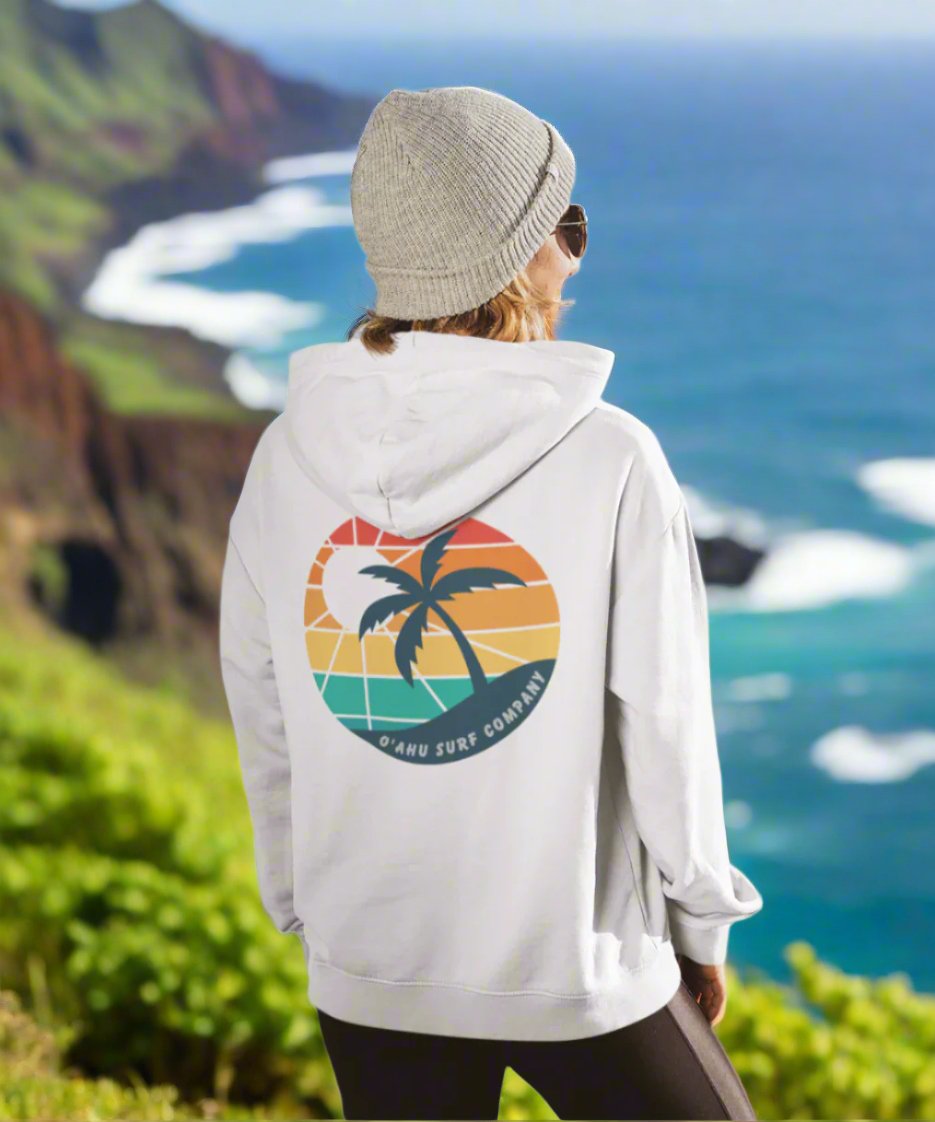 Hawaiian Island Rainbow Colors Hoodie Sweatshirt - O'ahu Surf Company