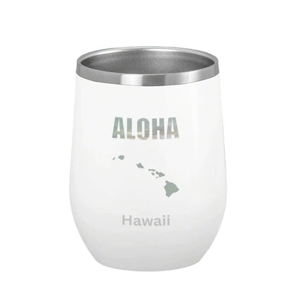 Hawaiian Islands Aloha Wine Tumbler 12oz - O'ahu Surf Company