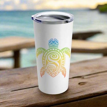 Hawaiian Turtle 20oz Stainless Steel Insulated Tumbler - Travel Mug for Beach & Office - O'ahu Surf Company