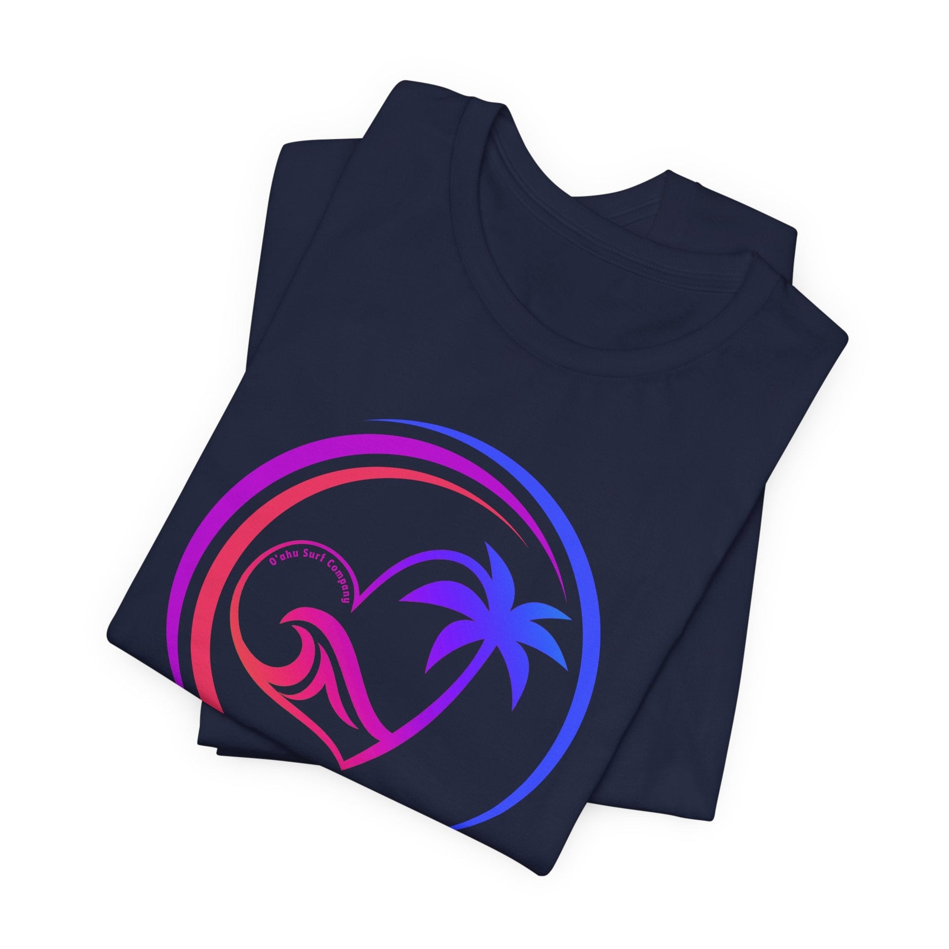 Heart Wave Rainbow Oahu Surf Tee - O'ahu Surf Company