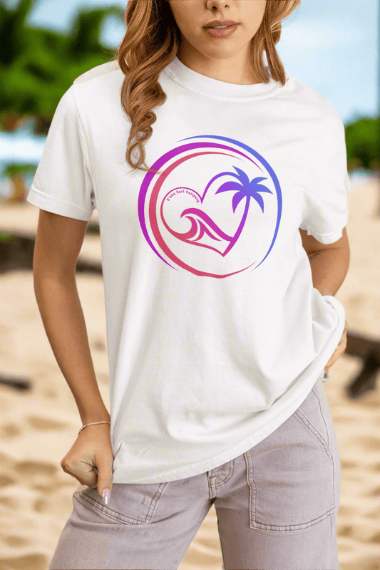 Heart Wave Rainbow Oahu Surf Tee - O'ahu Surf Company