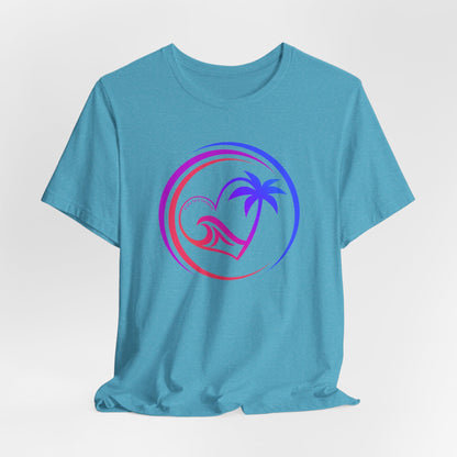 Heart Wave Rainbow Oahu Surf Tee - O'ahu Surf Company