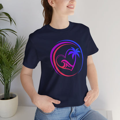 Heart Wave Rainbow Oahu Surf Tee - O'ahu Surf Company