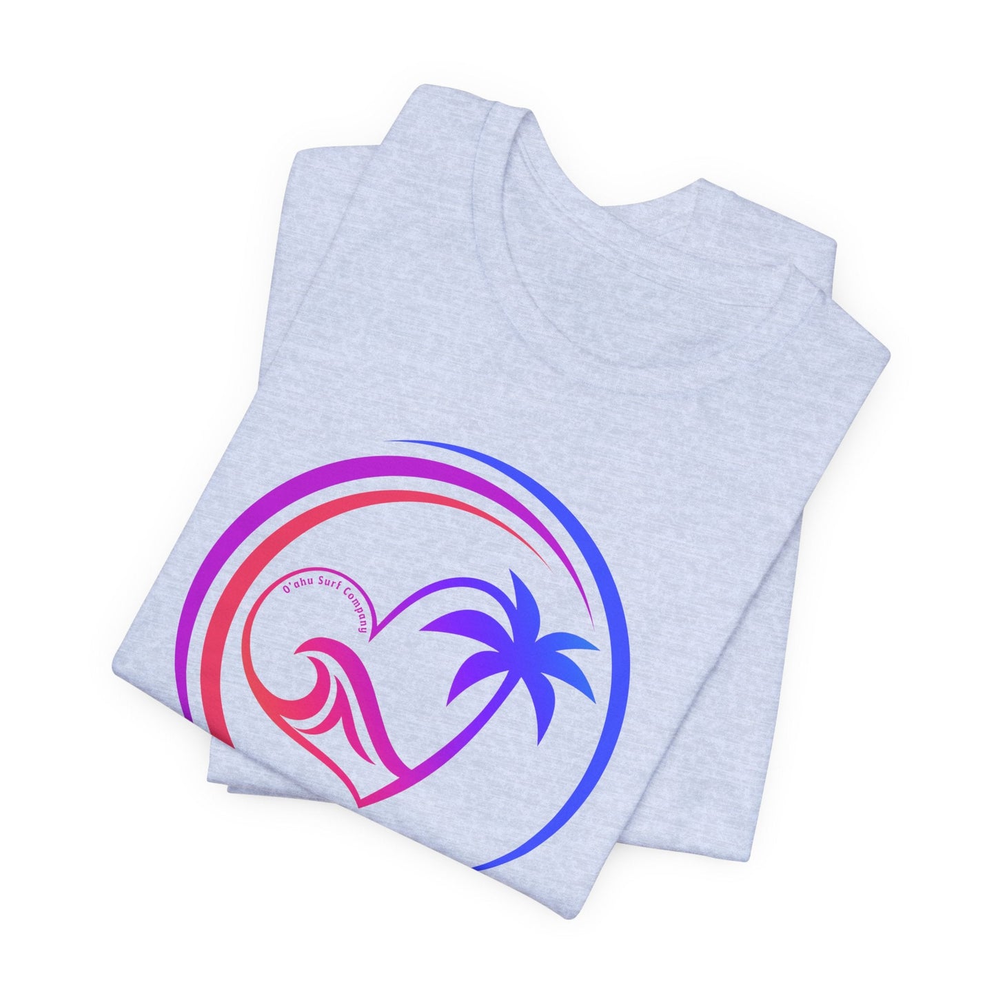 Heart Wave Rainbow Oahu Surf Tee - O'ahu Surf Company