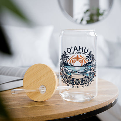 Honolulu Hawaii Coastal Island Sunny Day Sipper Glass - O'ahu Surf Company