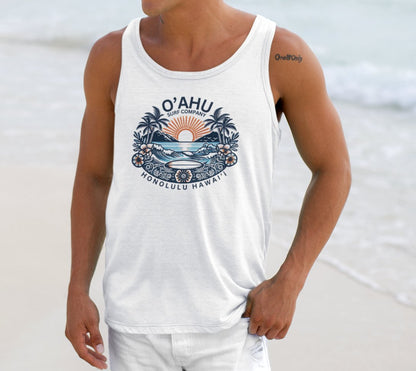 Honolulu Hawaii Coastal Island Sunny Day Tank Top - O'ahu Surf Company