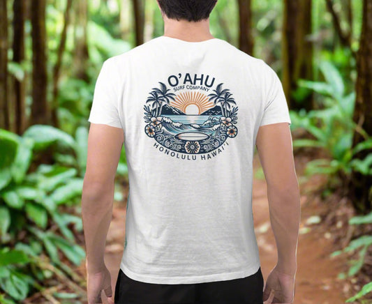 Honolulu Hawaii Coastal Island Sunny Day V - Neck T-Shirt - O'ahu Surf Company