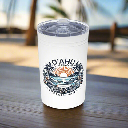 Honolulu Hawaii Vacuum Insulated Tumbler 11oz Travel Cup and Can Cooler - O'ahu Surf Company