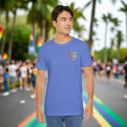 Honolulu Pride 2024 Rainbow Hawaiian Islands T-shirt - O'ahu Surf Company