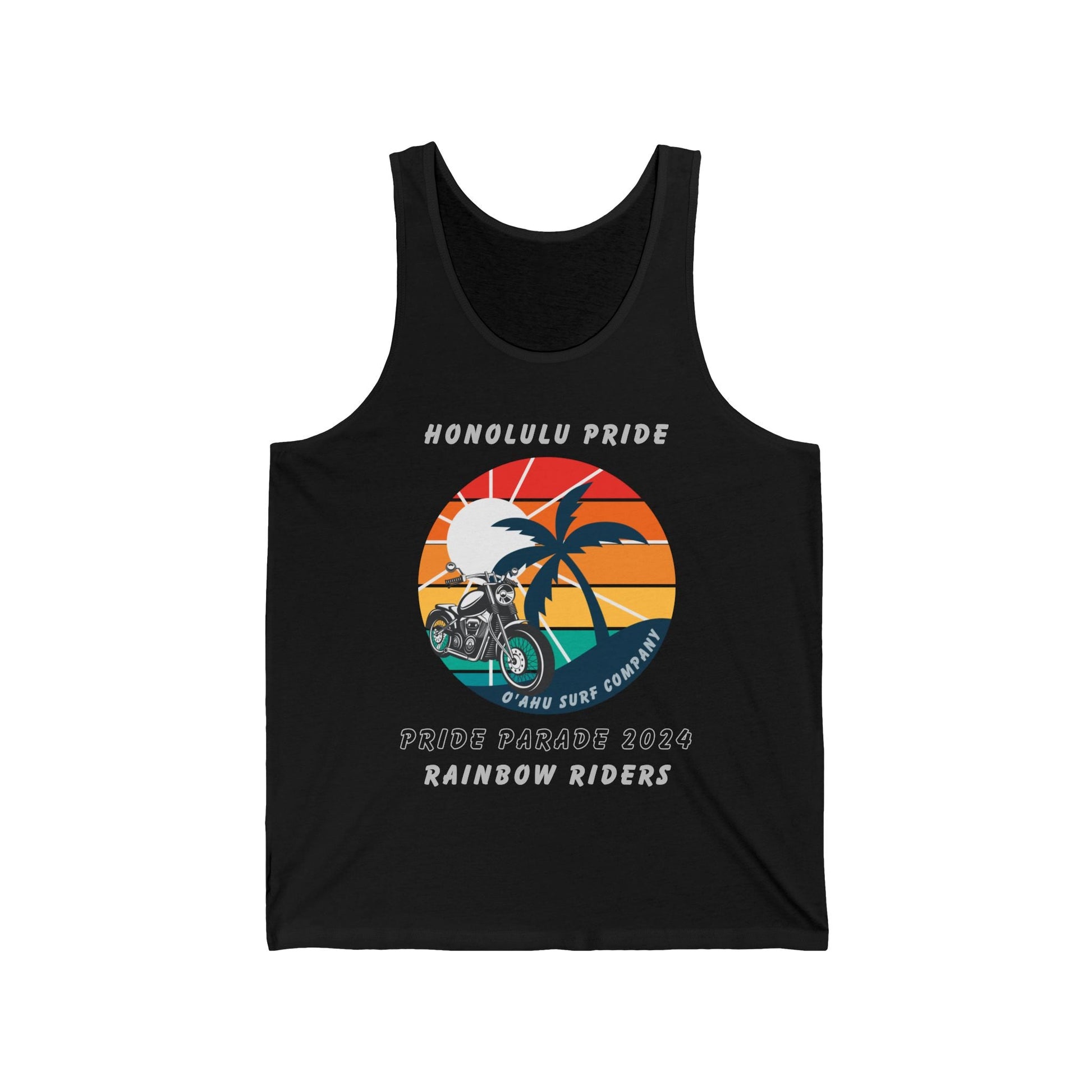 Honolulu Pride 2024 Rainbow Riders Unisex Tank Top - O'ahu Surf Company