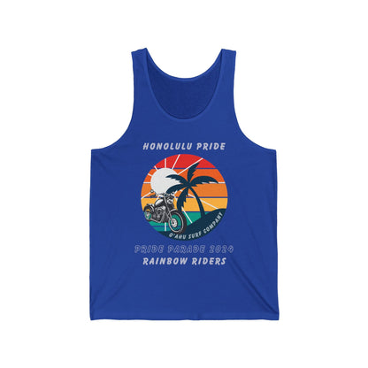 Honolulu Pride 2024 Rainbow Riders Unisex Tank Top - O'ahu Surf Company