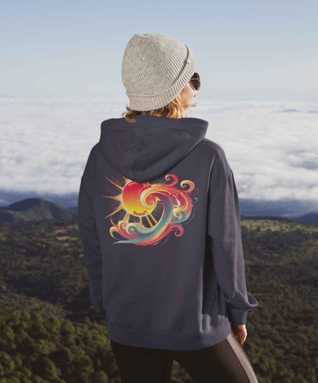 Sunny Surfer Hawaii Women's Unisex Hoodie Oahu Surf Company