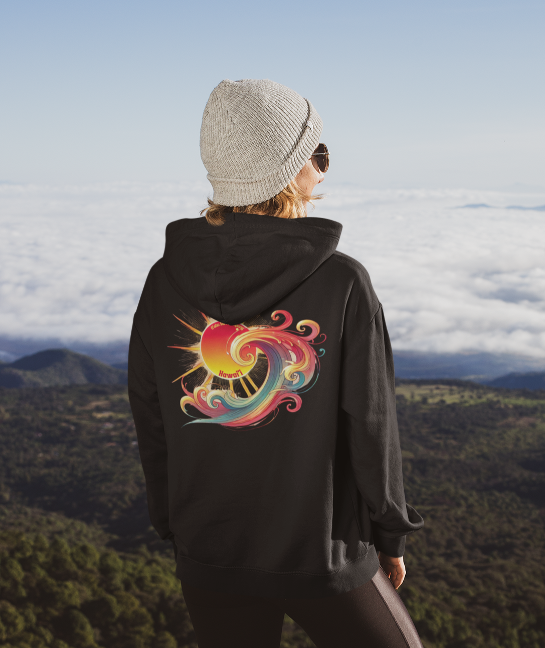 Sunny Surfer Hawaii Women's Unisex Hoodie Oahu Surf Company