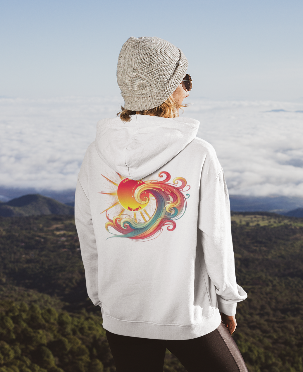 Sunny Surfer Hawaii Women's Unisex Hoodie Oahu Surf Company