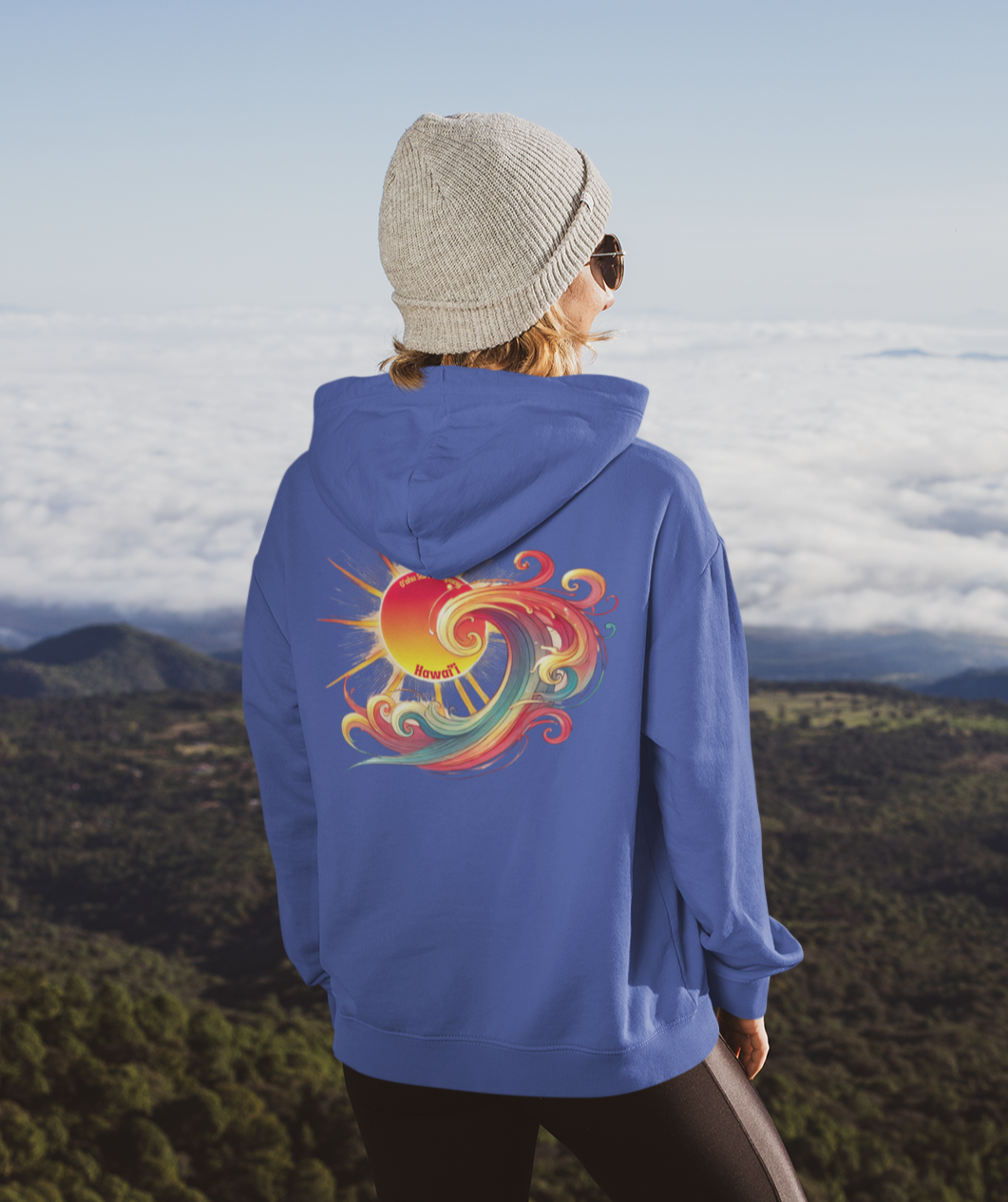 Sunny Surfer Hawaii Women's Unisex Hoodie Oahu Surf Company