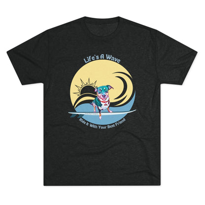 Life's a Wave Surfing Dog T-shirt - O'ahu Surf Company