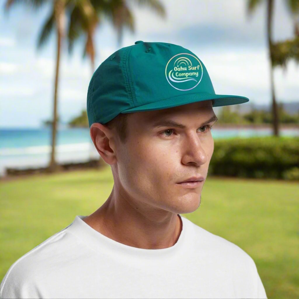 Lightweight Quick Dry Hat Rainbow Logo Surf Hat| O'ahu Surf Company Hawaii - O'ahu Surf Company