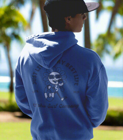 Living My Best Life Flower Ice Cream Beach Hoodie - O'ahu Surf Company