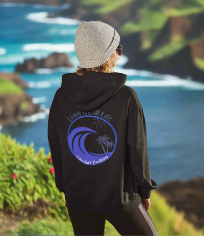 Living the HI Life Hawaii Beach Hoodie Sweatshirt - O'ahu Surf Company