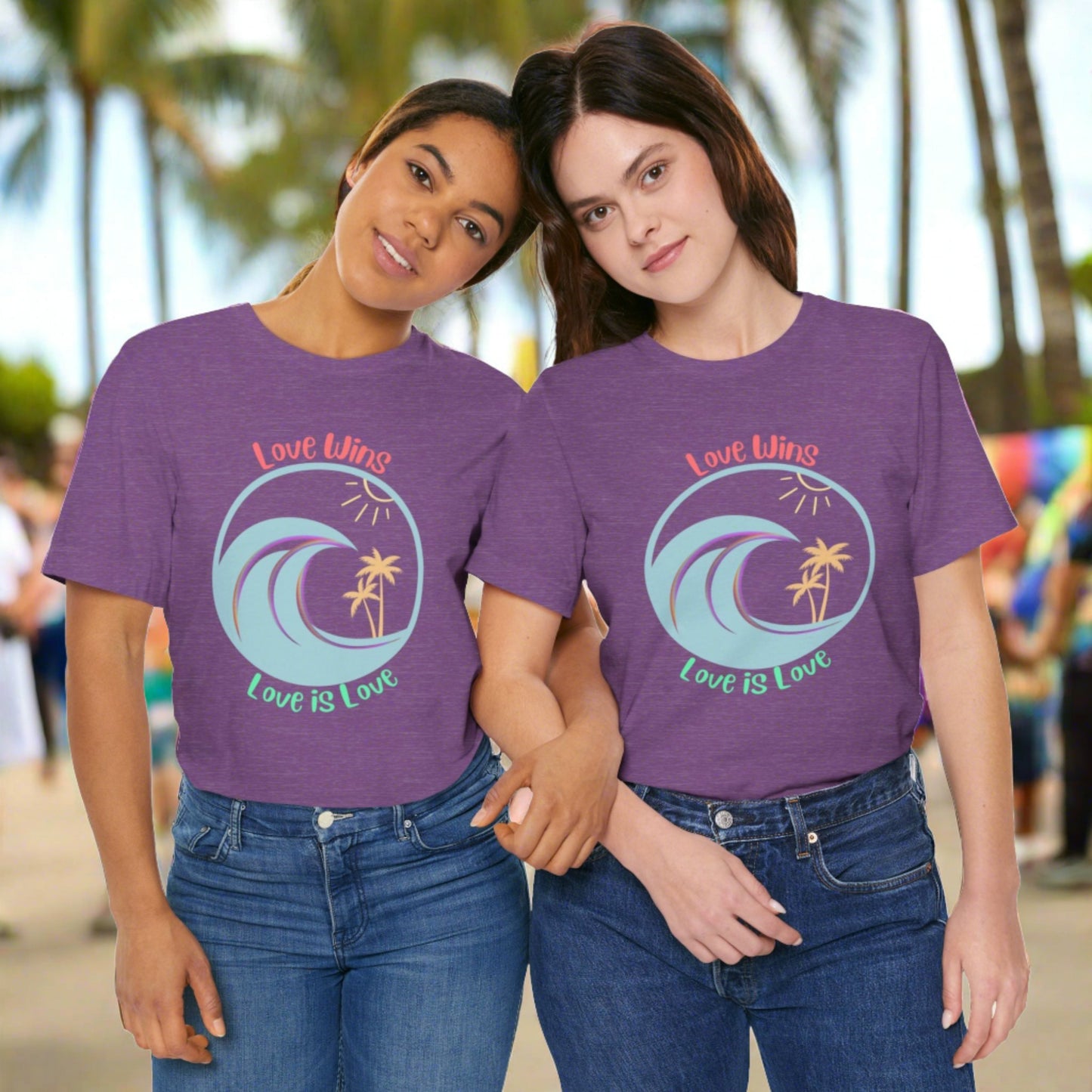 Love Wins Love Is Love Pride Custom T-shirt - O'ahu Surf Company