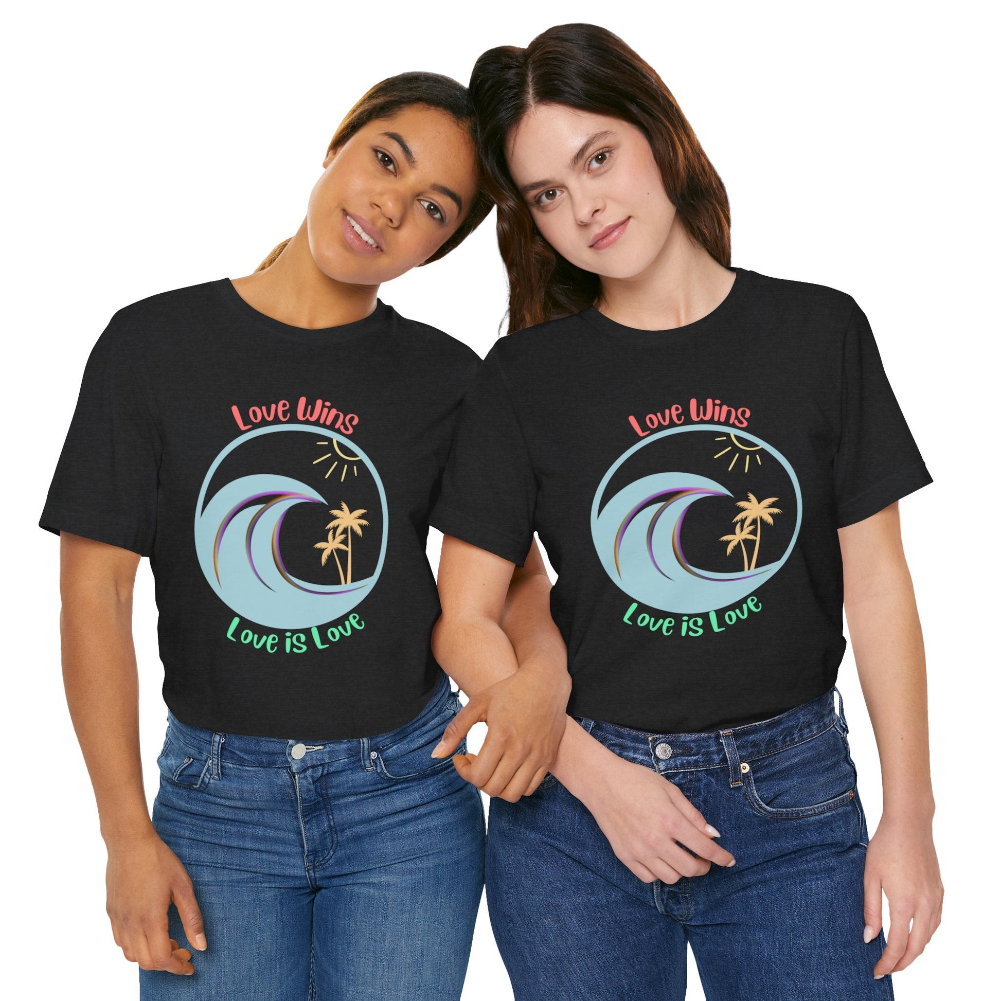 Love Wins Love Is Love Pride Custom T-shirt - O'ahu Surf Company