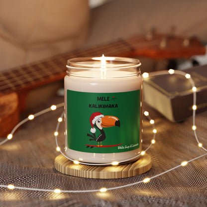 Mele Kalikimaka Toucan Surfing Scented Candle, 9oz - O'ahu Surf Company