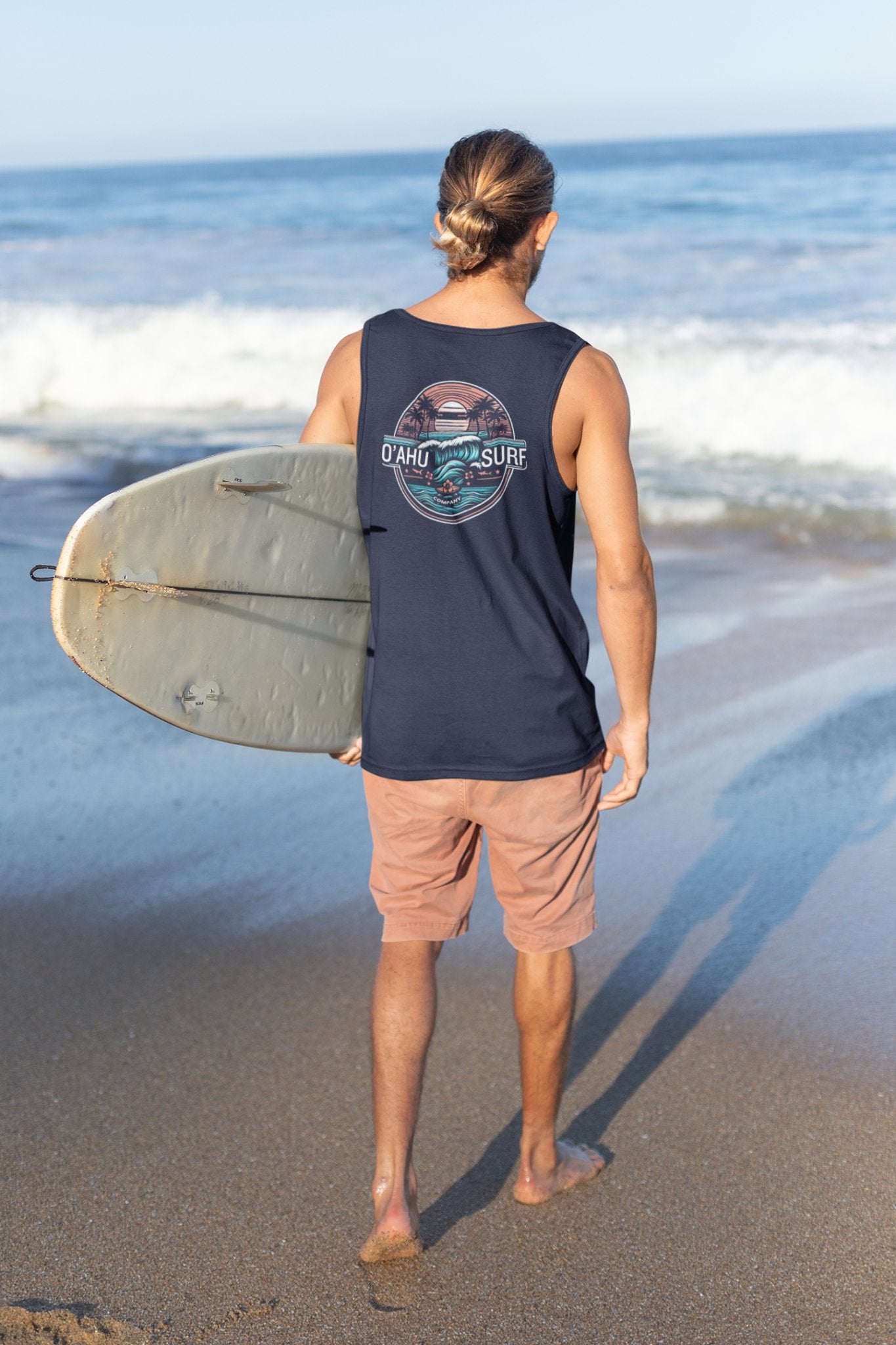 Men's Surf Tank Top Oahu Hawaii Ocean Wave - O'ahu Surf Company