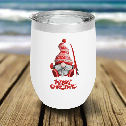 Merry Christmas Gnome Wine Tumbler 12oz - O'ahu Surf Company