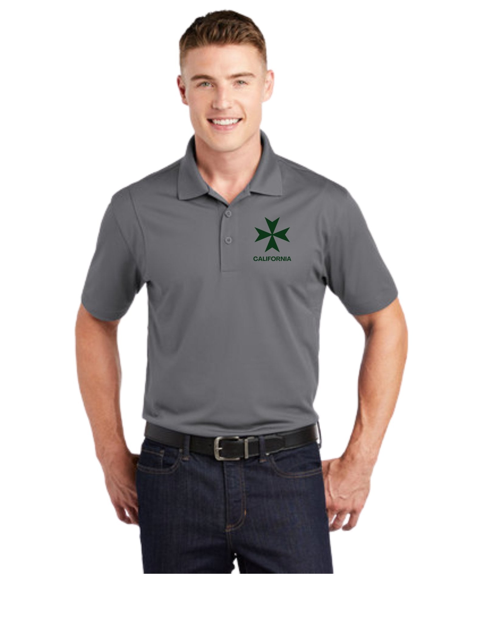 MHOSLJ California Men's Sport Polo Shirt - O'ahu Surf Company