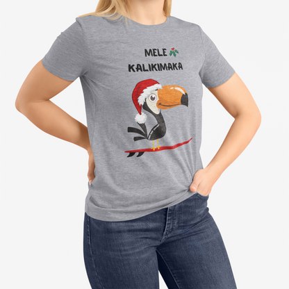 Mele Kalikimaka Toucan Surfing Holiday T-Shirt