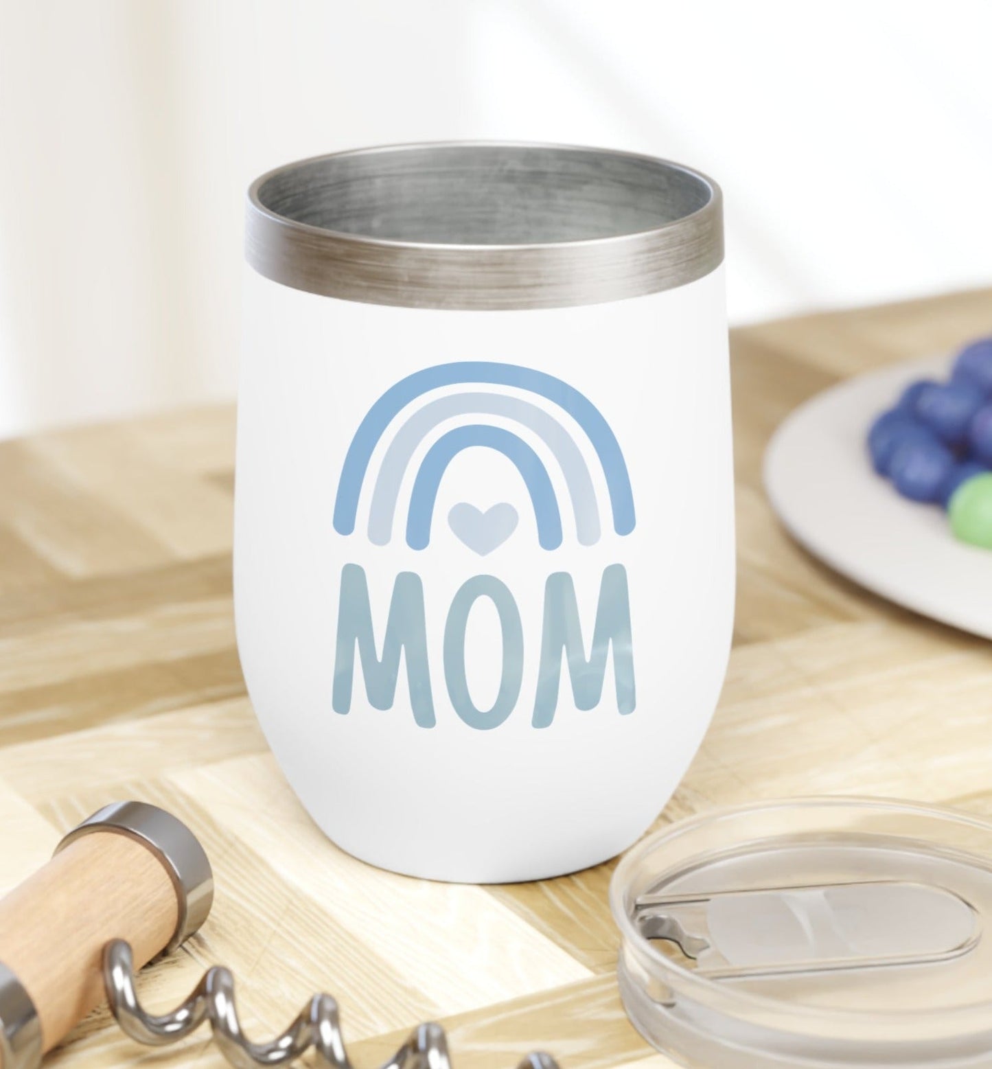 Mom Rainbow Heart Love Wine Tumbler | Gift for Mom - O'ahu Surf Company