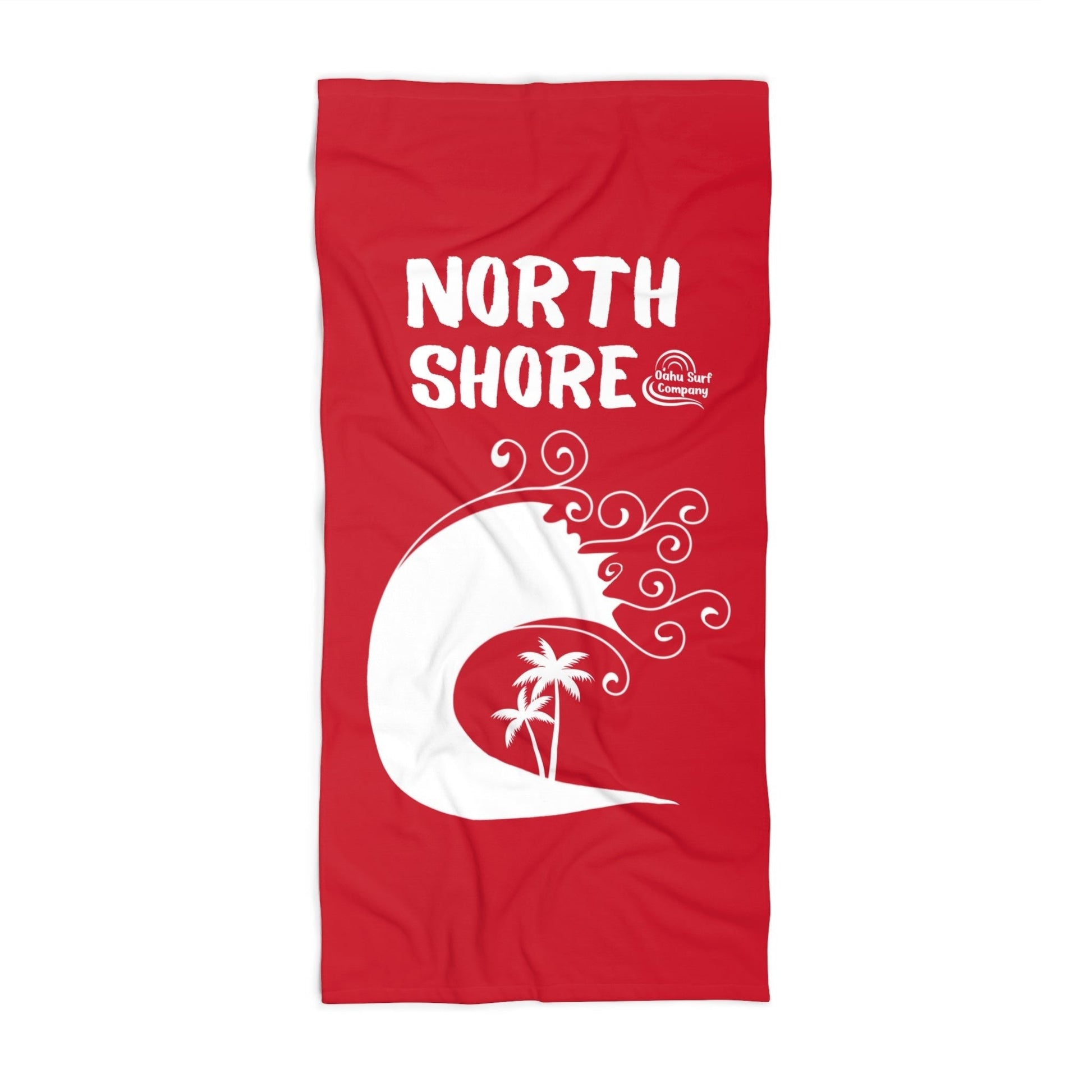 North Shore Beach Towel Red Oahu Surf Company Hawaii - O'ahu Surf Company