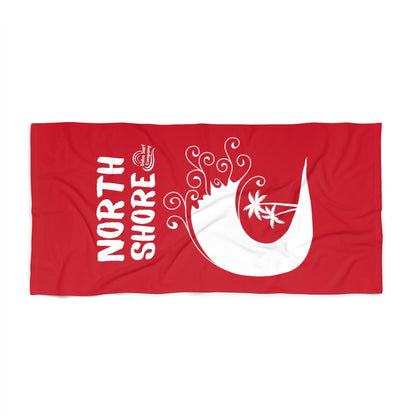 North Shore Beach Towel Red Oahu Surf Company Hawaii - O'ahu Surf Company